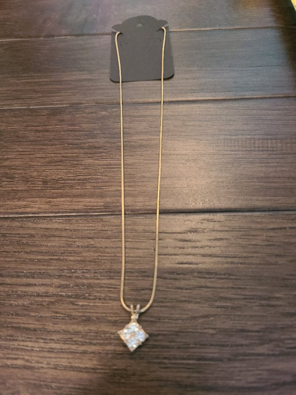 Vintage 60s necklace with square charm